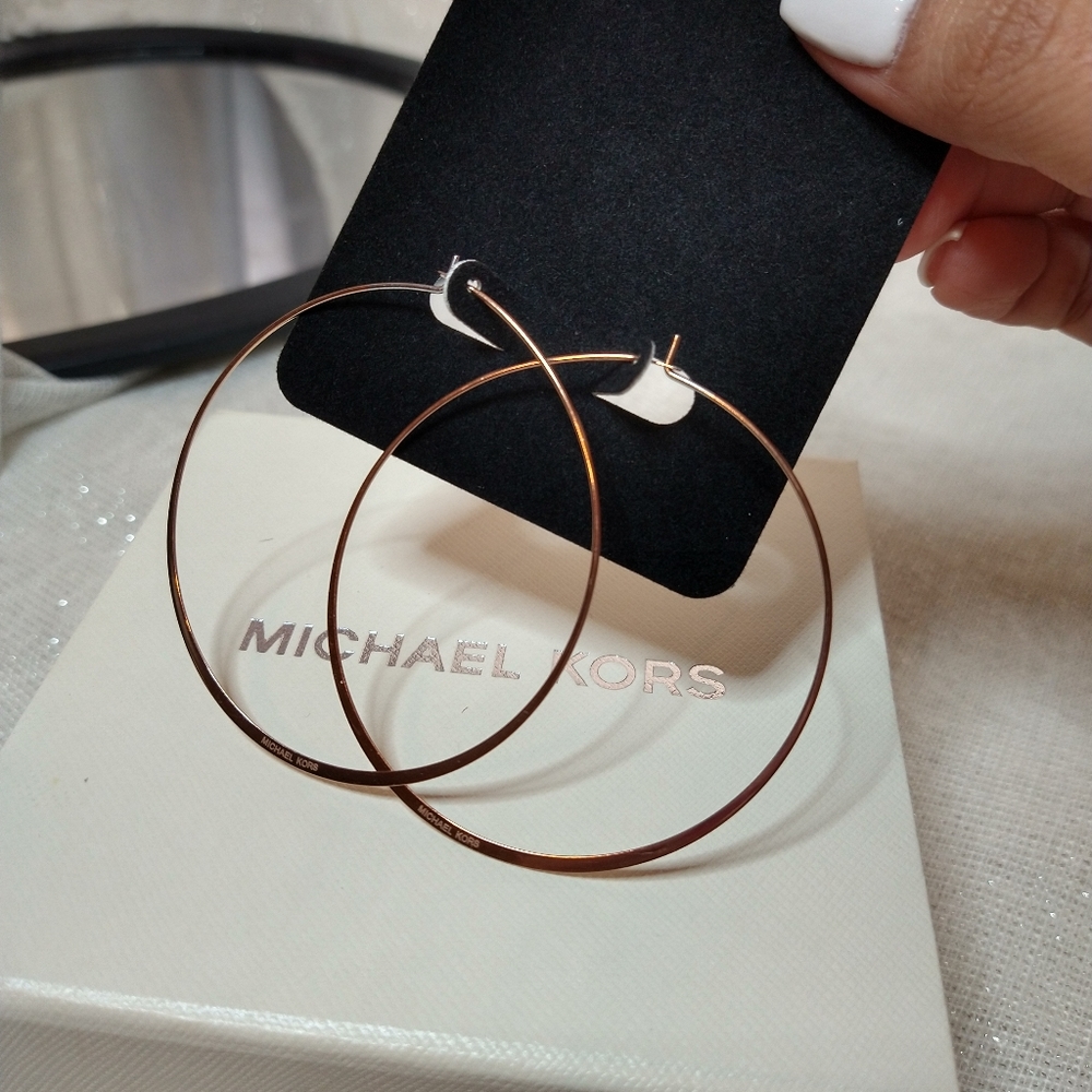 MK Hoop earrings rose gold